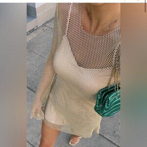 Show Me Your Mumu Iconic Mini in Nude Glitz Size XS Evening Cocktail NWOT